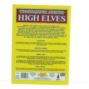 Warhammer Fantasy High Elves Army Book